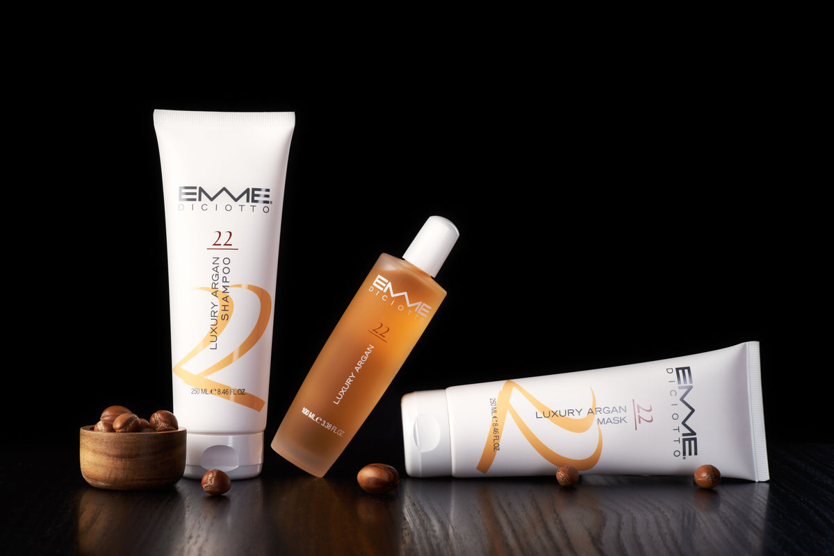 Cosmetic tubes on a wooden surface